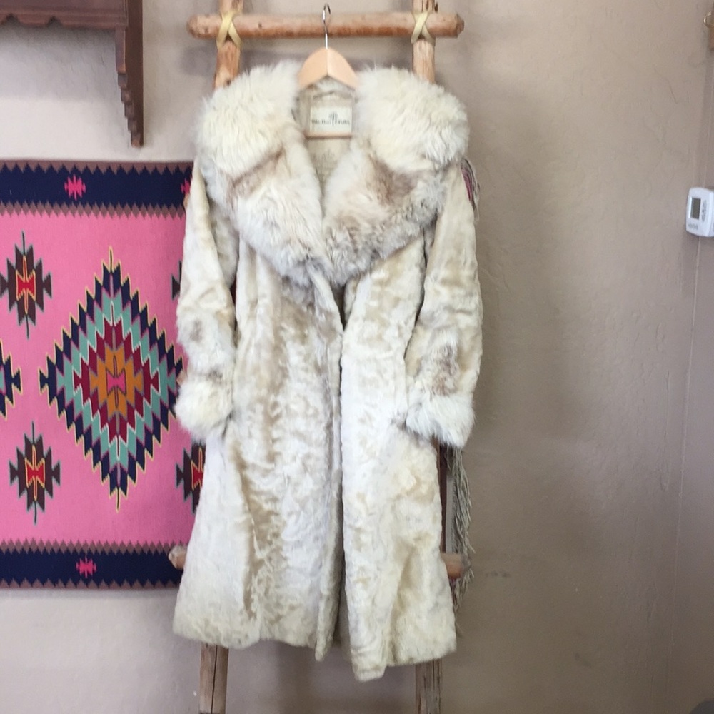 Rabbit Fur Trimmed Coat